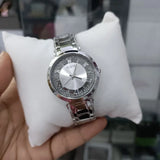 Guess Night Life Clear Silver Dial Silver Steel Strap Watch for Women - GW0470L1 Authentic Buy Shop Now