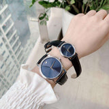Movado Museum Blue Dial Black Leather Strap Watch For Women - 2100010 Authentic Buy Shop Now