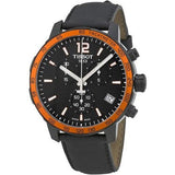 Tissot T Sport Quickster Chronograph Black Dial Black Rubber Strap Watch For Men - T095.417.36.057.01 Authentic Buy Shop Now