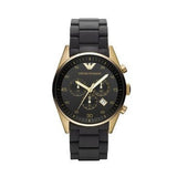 Emporio Armani Sportivo Quartz Black Dial Black Steel Strap Watch For Men - AR8023 Authentic Buy Shop Now