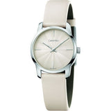 Calvin Klein City White Dial White Leather Strap Watch for Women - K2G231XH Authentic Buy Shop Now