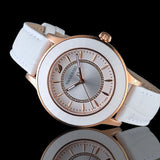 Swarovski Octea Lux White Dial White Leather Strap Watch for Women - 5414416 Authentic Buy Shop Now