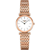 Longines La Grande Classique White Dial Rose Gold Mesh Bracelet Watch for Women - L4.209.1.92.8 Authentic Buy Shop Now