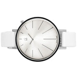 Calvin Klein Equal White Dial White Leather Strap Watch for Women - K3E231L6 Authentic Buy Shop Now