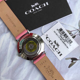 Coach Perry Silver Dial Red Leather Strap Watch for Women - 14503515 Authentic Buy Shop Now