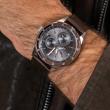 Tommy Hilfiger Austin Grey Dial Brown Leather Strap Watch for Men - 1791637 Authentic Buy Shop Now