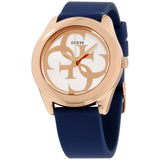 Guess G Twist White Dial Blue Silicone Strap Watch For Women - W0911L6 Authentic Buy Shop Now