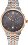 Hugo Boss Classic Grey Dial Two Tone Steel Strap Watch for Men - 1513688 Authentic Buy Shop Now