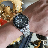 Fossil FB-01 Chronograph Black Dial Silver Steel Strap Watch for Men - FS5837 Authentic Buy Shop Now