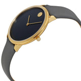 Movado 70th Anniversary Special Edition Grey Dial Grey Leather Strap Watch For Women - 0607140 Authentic Buy Shop Now