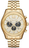 Michael Kors Lexington Crystals Gold Dial Gold Steel Strap Watch for Men - MK8494 Authentic Buy Shop Now