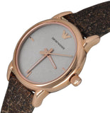 Emporio Armani Classic Analog Grey Dial Brown Leather Strap Watch For Men - AR1813 Authentic Buy Shop Now