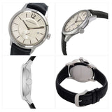 Burberry The Classic Horseferry Beige Dial Black Leather Strap Watch for Men - BU10000 Authentic Buy Shop Now