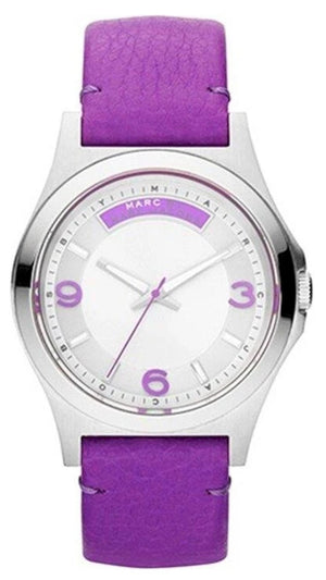 Marc Jacobs Baby Dave Silver Dial Purple Leather Strap Watch for Women - MBM1262 Authentic Buy Shop Now