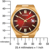 Citizen Tsuyosa Automatic Red Dial Gold Steel Strap Watch For Men - NJ0153-82X Authentic Buy Shop Now