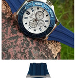 Guess Force White Dial Blue Rubber Strap Watch For Men - W0674G4 Authentic Buy Shop Now