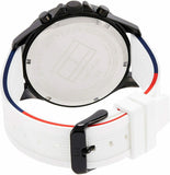Tommy Hilfiger Bank Chronograph White Dial White Rubber Strap Watch for Men - 1791723 Authentic Buy Shop Now