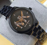 Michael Kors Runway Quartz Black Dial Black Steel Strap Watch For Women - MK6683 Authentic Buy Shop Now