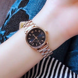 Marc Jacobs Baker Navy Blue Dial Rose Gold Steel Strap Watch for Women - MBM3332 Authentic Buy Shop Now