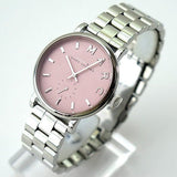 Marc Jacobs Baker Pink Dial Silver Steel Strap Watch for Women - MBM3283 Authentic Buy Shop Now