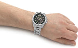 Michael Kors Brecken Chronograph Green Dial Silver Steel Strap Watch For Men - MK8984 Authentic Buy Shop Now