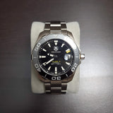 Tag Heuer Aquaracer Automatic Black Dial Silver Steel Strap Watch for Men - WAY211A.BA0928 Authentic Buy Shop Now