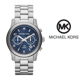 Michael Kors Hunger Stop 100 Series Navy Blue Dial Silver Steel Strap Watch for Women - MK5814 Authentic Buy Shop Now