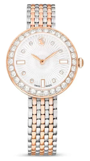 Swarovski Certa Crystals Silver Dial Two Tone Steel Strap Watch for Women - 5672971 Authentic Buy Shop Now