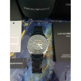 Emporio Armani Sportivo Chronograph Black Dial Black Strap Watch For Men - AR5858 Authentic Buy Shop Now