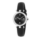 Gucci Diamantissima Quartz Diamonds Black Dial Black Leather Strap Watch for Women - YA141506 Authentic Buy Shop Now