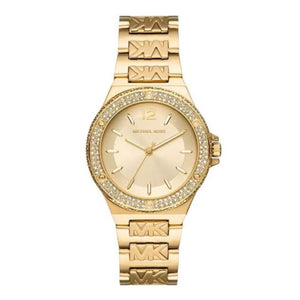 Michael Kors Lennox Three-Hand Gold Dial Gold Steel Strap Watch For Women - MK7339 Authentic Buy Shop Now