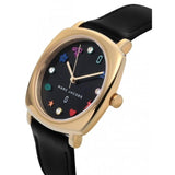Marc Jacobs Mandy Black Dial Black Leather Strap Watch for Women - MJ1597 Authentic Buy Shop Now
