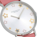 Coach Perry Mother of Pearl White Dial Pink Leather Strap Watch for Women - 14503243 Authentic Buy Shop Now