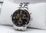 Tissot PRC 200 Chronograph Black Dial Silver Steel Strap Watch For Men - T055.417.11.057.00 Authentic Buy Shop Now
