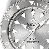 Gucci Dive Automatic Silver Dial Silver Steel Strap Watch for Men - YA136354 Authentic Buy Shop Now