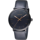 Calvin Klein High Noon Quartz Black Dial Black Leather Strap Watch for Men - K8M214CB Authentic Buy Shop Now
