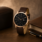 Lacoste Replay Chronograph Black Dial Brown Leather Strap Watch for Men - 2011257 Authentic Buy Shop Now