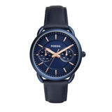 Fossil Tailor Blue Dial Blue Leather Strap Watch for Women - ES4092 Authentic Buy Shop Now