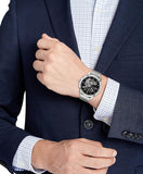 Tommy Hilfiger Henry Chronograph Black Dial Silver Steel Strap Watch For Men - 1710477 Authentic Buy Shop Now