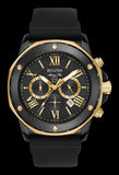 Bulova Marine Star Chronograph Black Dial Black Rubber Strap Watch for Men - 98B278 Authentic Buy Shop Now