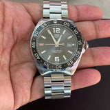 Tag Heuer Formula 1 Calibre 5 Chronograph Anthracite Dial Silver Steel Strap Watch for Men - WAZ2011.BA0842 Authentic Buy Shop Now