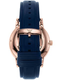 Emporio Armani Meccanico Automatic Blue Dial Blue Leather Strap Watch For Men - AR60050 Authentic Buy Shop Now