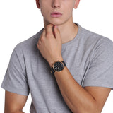 Fossil Neutra Chronograph Black Dial Black Leather Strap Watch for Men - FS5381 Authentic Buy Shop Now
