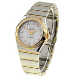 Omega Constellation Diamonds Mother of Pearl Dial Two Tone Steel Strap Watch for Women - 123.25.27.60.55.006 Authentic Buy Shop Now