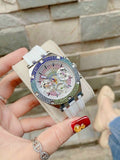 Guess Glitz Pride Limited Edition White Dial White Rubber Strap Watch for Women - GW0407L4 Authentic Buy Shop Now