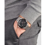 Maserati Triconic Chronograph Black Dial Silver Steel Strap Watch For Men - R8873639002 Authentic Buy Shop Now