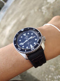 Seiko 5 Sports SKX Automatic Black Dial Black Leather Strap Watch for Men - SRPD55K2 Authentic Buy Shop Now
