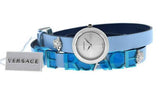 Versace V Flare Silver Dial Blue Leather Strap Watch for Women - VEBN00118 Authentic Buy Shop Now