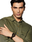 Fossil Commuter Automatic Black Dial Brown Leather Strap Watch for Men - ME3158 Authentic Buy Shop Now
