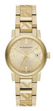 Burberry The City Gold Dial Gold Steel Strap Watch for Women - BU9234 Authentic Buy Shop Now